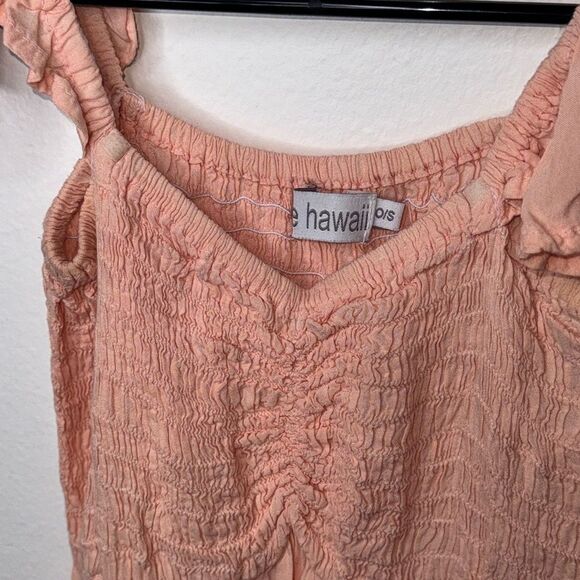 Tiare Hawaii Hollie Mini Dress Smocked Bodice Ruffle Sleeves on/off Shoulder O/S - Picture 5 of 8